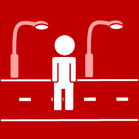cross the street / play in the street